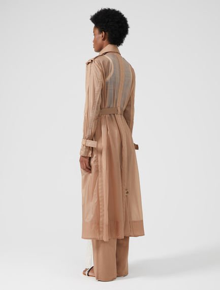 Trench impermeabile con inserti in cotone