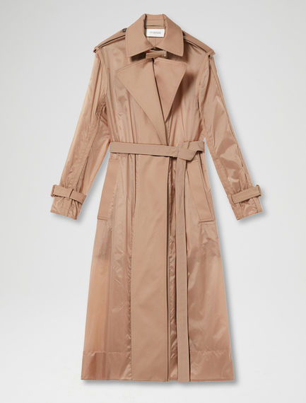 Trench impermeabile con inserti in cotone