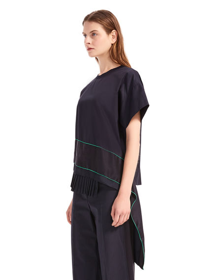 T-shirt in cotone e seta