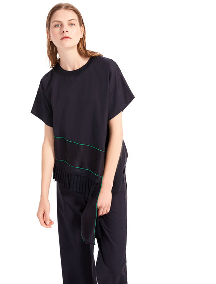 T-shirt in cotone e seta