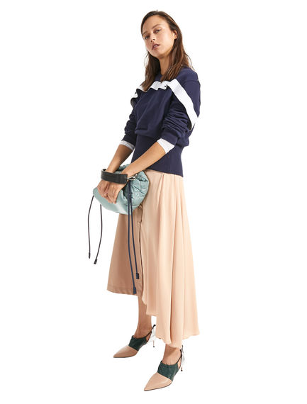 Pump in pelle con coulisse