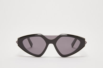 Occhiali a maschera in acetato nero
