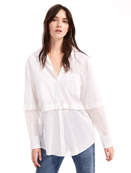 Camicia multi-way in cotone