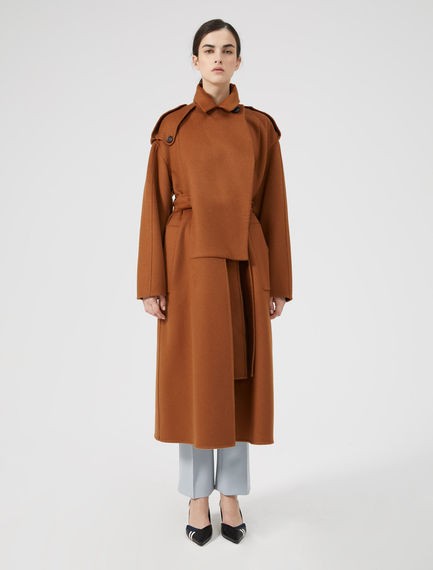 Cappotto-trench in lana e cachemire