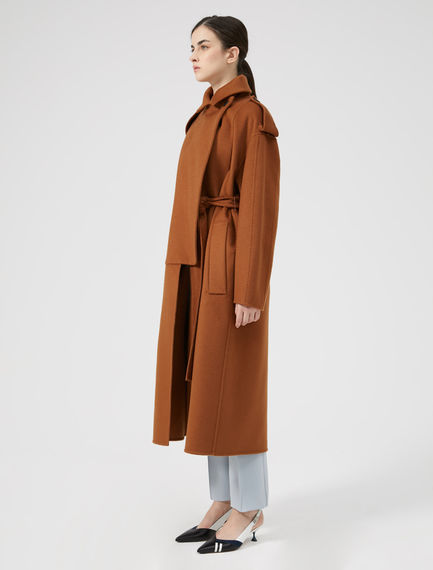 Cappotto-trench in lana e cachemire