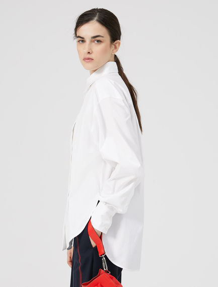 Camicia oversize in popeline di cotone