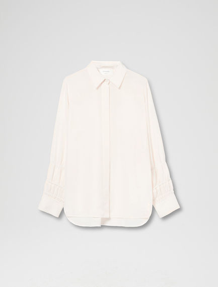 Camicia in seta con maniche smocked
