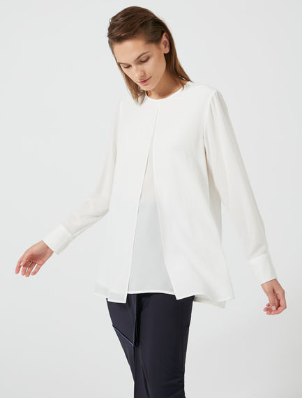 Blusa con doppio pannello