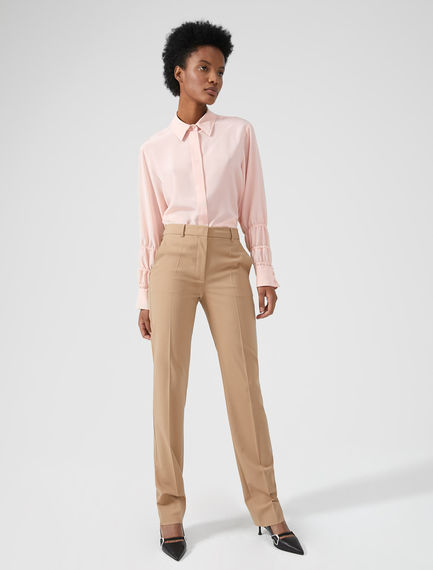 Pantaloni dritti in stile equestre