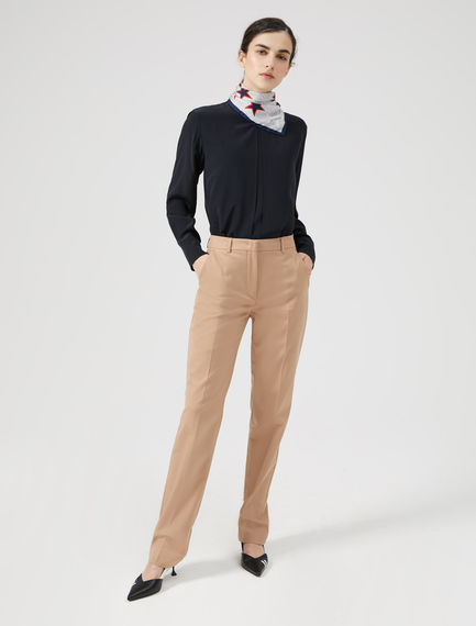 Pantaloni dritti in lana