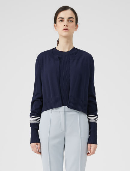 Cardigan con maniche a righe