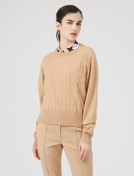 Maglia in cachemire a trecce