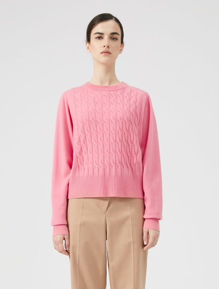 Maglia in cachemire a trecce