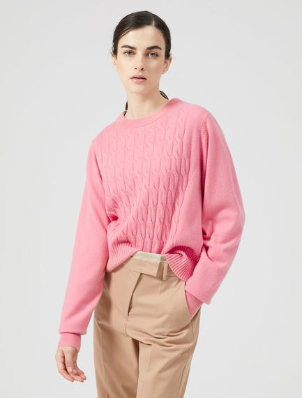 Maglia in cachemire a trecce