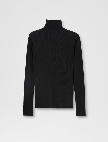 Maglia roll-neck a coste