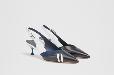 Sling Back in calfskin con tacco-scultura