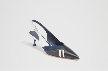 Sling Back in calfskin con tacco-scultura