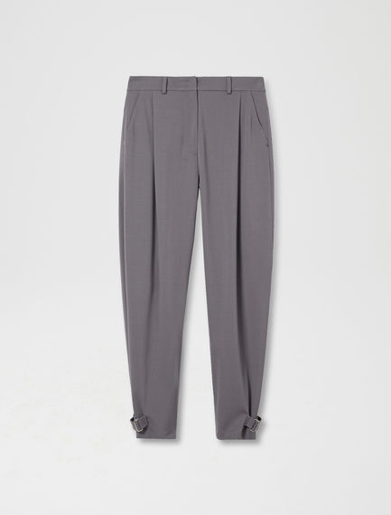 Pantaloni Utility in lana con fibbie