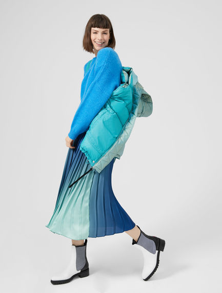 Piumino gilet iridescente