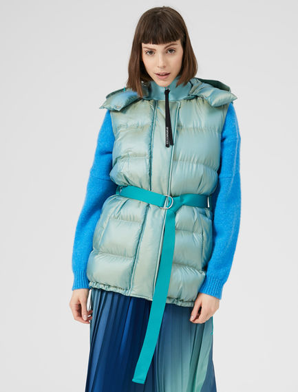 Piumino gilet iridescente