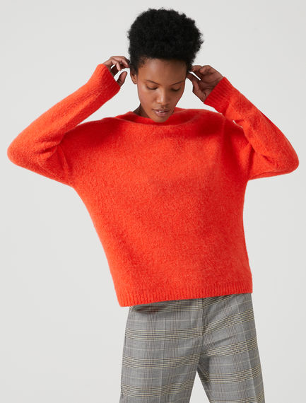 Maglia in alpaca a righe degradé.