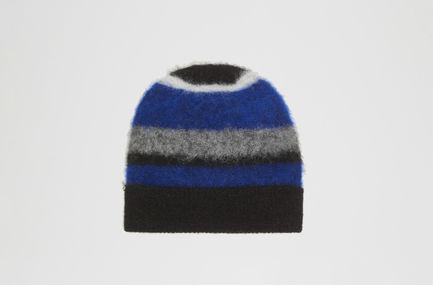 Berretto in lana e alpaca color block