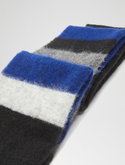 Sciarpa in lana e alpaca color block