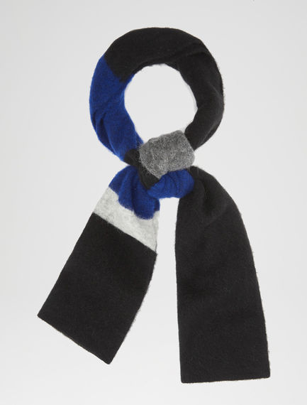 Sciarpa in lana e alpaca color block