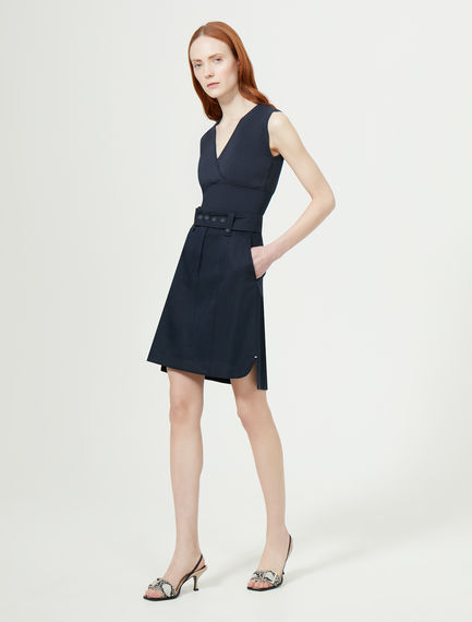Tailored Cotton Satin Skirt Sportmax