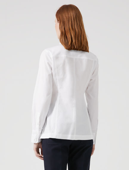 Camicia slim fit in popeline