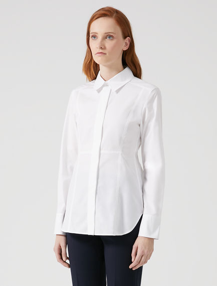 Camicia slim fit in popeline