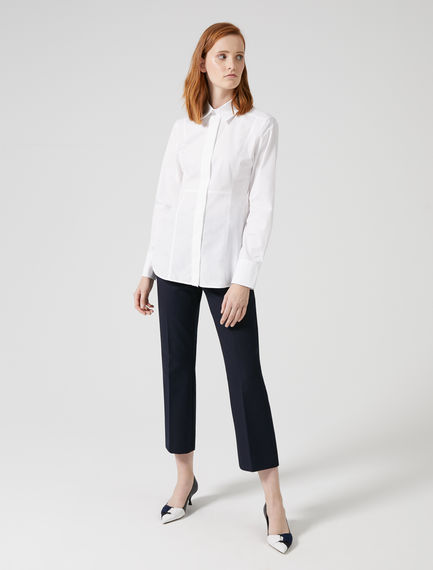 Camicia slim fit in popeline