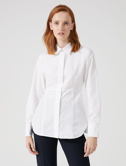 Camicia slim fit in popeline