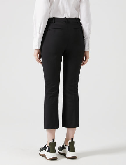 Pantaloni cropped in cotone