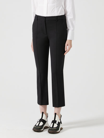Pantaloni cropped in cotone