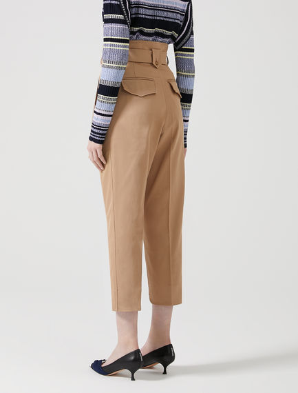 Pantaloni cargo in cotone stretch