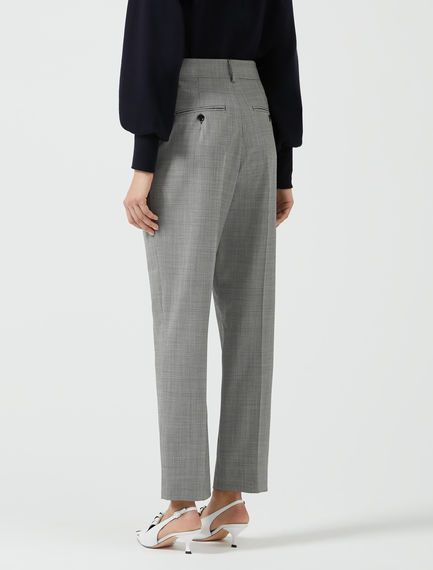 Pantaloni sartoriali in tessuto pied de poule