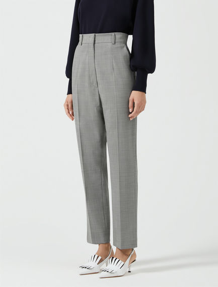 Pantaloni sartoriali in tessuto pied de poule