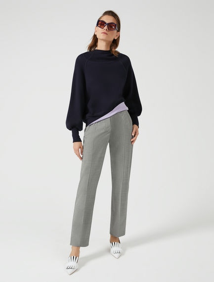 Pantaloni sartoriali in tessuto pied de poule