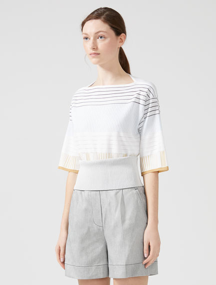 Shorts in tessuto effetto denim