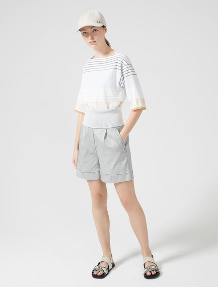 Shorts in tessuto effetto denim