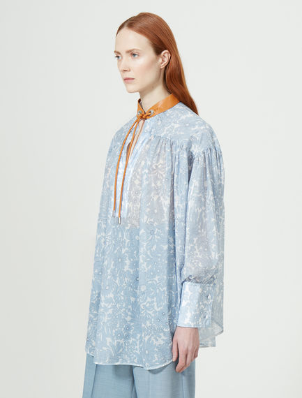 Blusa trasformabile in chiffon stampato
