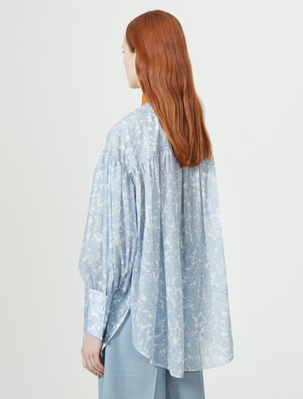 Blusa trasformabile in chiffon stampato