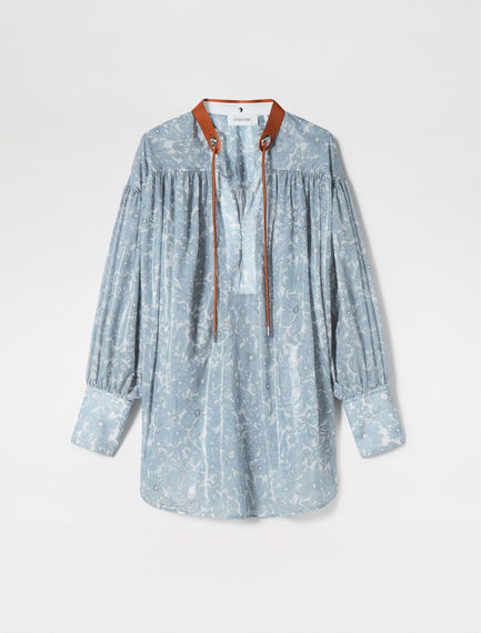 Blusa trasformabile in chiffon stampato