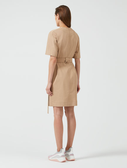 Trench-Inspired Cotton Shirtdress
