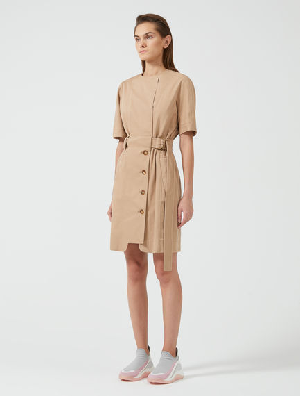 Trench-Inspired Cotton Shirtdress
