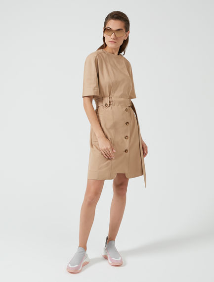 Trench-Inspired Cotton Shirtdress