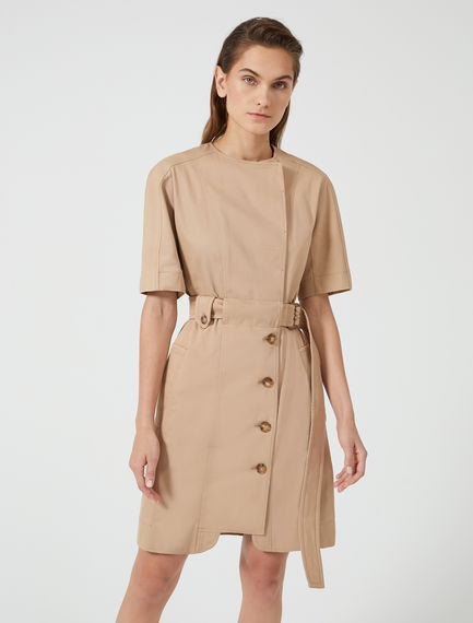 Trench-Inspired Cotton Shirtdress
