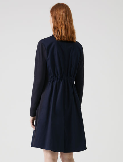 Chemisier in gabardine arricciata