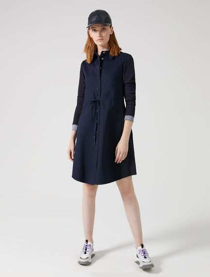 Chemisier in gabardine arricciata